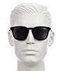 Color:Black/Smoke - Image 2 - Unisex Jackpot 49mm Polarized Round Sunglasses