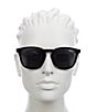 Color:Black/Smoke - Image 3 - Unisex Jackpot 49mm Polarized Round Sunglasses