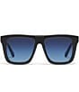 Color:Black/Blue - Image 2 - Unisex Name Drop 47mm Gradient Lens Square Sunglasses