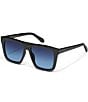 Color:Black/Blue - Image 1 - Unisex Name Drop 47mm Gradient Lens Square Sunglasses