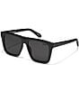 Color:Black/Black - Image 1 - Unisex Name Drop 48mm Square Polarized Sunglasses