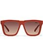 Color:Paprika Brown/Fawn - Image 2 - Unisex Name Drop 48mm Square Sunglasses