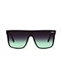 Color:Black/Black Fade Mint - Image 2 - Unisex Nightfall 49mm Polarized Square Sunglasses