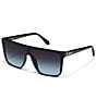 QUAY Unisex Nightfall Medium 49mm Shield Statement Sunglasses - Image 1