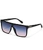 QUAY Unisex Nightfall Medium 49mm Shield Statement Sunglasses - Image 1