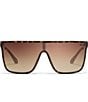 Color:Dark Tortoise/Chocolate Paprika - Image 2 - Unisex Nightfall Remixed Shield Sunglasses