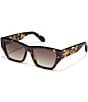 QUAY Unisex No Apologies 40mm Tortoise Square Sunglasses, Color:Yellow Tortoise/Tan - Image 1