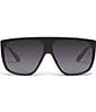 Color:Black/Smoke - Image 2 - Unisex No Curfew 53mm Polarized Oversized Shield Sunglasses