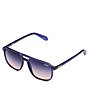 Color:Navy/Navy Pink - Image 1 - Unisex On The Fly 48mm Aviator Sunglasses