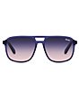 Color:Navy/Navy Pink - Image 2 - Unisex On The Fly 48mm Aviator Sunglasses