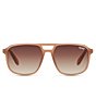 Color:Oat/Brown Gradient - Image 2 - Unisex On The Fly 48mm Aviator Sunglasses
