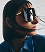 Color:Gold/Black - Image 3 - Unisex Onset 70mm Shield Sunglasses