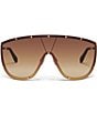 Color:Brushed Gold/Camel - Image 2 - Unisex Onset 70mm Shield Sunglasses