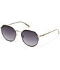 Color:Black Gold/Smoke - Image 1 - Unisex Rooftop 50mm Round Sunglasses