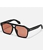 Color:Black/Apricot - Image 1 - Unisex Soundcheck 48mm Polarized Geometric Aviator Sunglasses