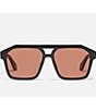 Color:Black/Apricot - Image 2 - Unisex Soundcheck 48mm Polarized Geometric Aviator Sunglasses