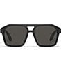 Color:Matte Black/Black - Image 2 - Unisex Soundcheck 48mm Polarized Geometric Aviator Sunglasses