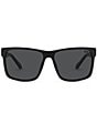 Color:Black - Image 2 - Unisex Thrill Ride Square Polarized Sunglasses