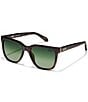Color:Dark Tortoise/Brown - Image 1 - Unisex Wired 45mm Square Polarized Sunglasses