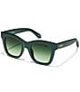 Color:Emerald/Emerald - Image 1 - Women's After Hours 48mm Square Sunglasses
