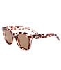 Color:Tortoise Brown - Image 1 - Women's After Hours 49mm Polarized Tortoise Square Sunglasses
