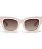 Color:Champagne/Brown - Image 2 - Women's By The Way 46mm Square Sunglasses