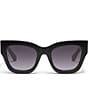 Color:Black/Smoke - Image 2 - Women's By The Way 46mm Square Sunglasses