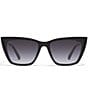 Color:Black/Smoke - Image 2 - Women's Call The Shots 43mm Cat Eye Sunglasses