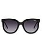 Color:Black Smoke - Image 2 - Women's Coffee Run 53mm Round Cat Eye Sunglasses