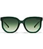 Color:Emerald/Emerald - Image 2 - Women's Coffee Run Extra Large 53mm Cat Eye Sunglasses