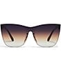 QUAY Women's Come Thru 57mm Cat Eye Sunglasses, Color:Black/Dusk Poppy - Image 2