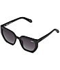 Color:Black/Smoke - Image 1 - Women's Contoured 45mm Polarized Cat Eye Sunglasses