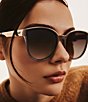 Color:Doe/Brown - Image 4 - Women's Date Night 54mm Round Sunglasses