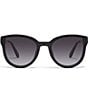Color:Black/Smoke - Image 2 - Women's Date Night 54mm Round Sunglasses