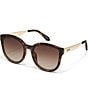 Color:Neutral Tortoise/Brown - Image 1 - Women's Date Night 54mm Round Tortoise Sunglasses