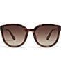 Color:Neutral Tortoise/Brown - Image 2 - Women's Date Night 54mm Round Tortoise Sunglasses
