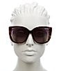 Color:Tortoise Smoke - Image 2 - Women's Ever After Large 54mm Square Polarized Sunglasses