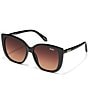 Color:Black/Chocolate Paprika - Image 1 - Women's Ever After Large 54mm Square Sunglasses