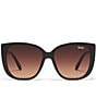 Color:Black/Chocolate Paprika - Image 2 - Women's Ever After Large 54mm Square Sunglasses