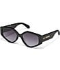 Color:Black/Smoke - Image 1 - Women's Hot Gossip 44mm Cat Eye Sunglasses