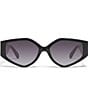 Color:Black/Smoke - Image 2 - Women's Hot Gossip 44mm Cat Eye Sunglasses