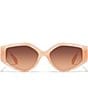 Color:Apricot Tortoise/Brown - Image 2 - Women's Hot Gossip 44mm Cat Eye Tortoise Sunglasses