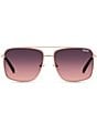 Color:Rose Gold/Smoke Pink - Image 2 - Women's Hot Take 51mm Aviator Sunglasses