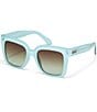 Color:Pastel Mint/Brown Mint - Image 1 - Women's Icy 47mm Square Sunglasses