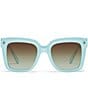 Color:Pastel Mint/Brown Mint - Image 2 - Women's Icy 47mm Square Sunglasses