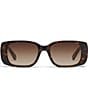 QUAY Women's Karma 39mm Rectangle Sunglasses, Color:Tortoise/Brown - Image 2