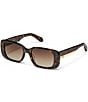 QUAY Women's Karma 39mm Rectangle Sunglasses, Color:Tortoise/Brown - Image 1