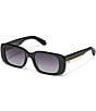 Color:Black/Smoke - Image 1 - Women's Karma 39mm Rectangle Sunglasses