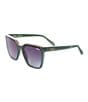 Color:Dark Monstera/Smoke - Image 1 - Women's Level Up 51mm Polarized Square Sunglasses