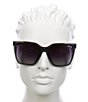 Color:Dark Monstera/Smoke - Image 2 - Women's Level Up 51mm Polarized Square Sunglasses
